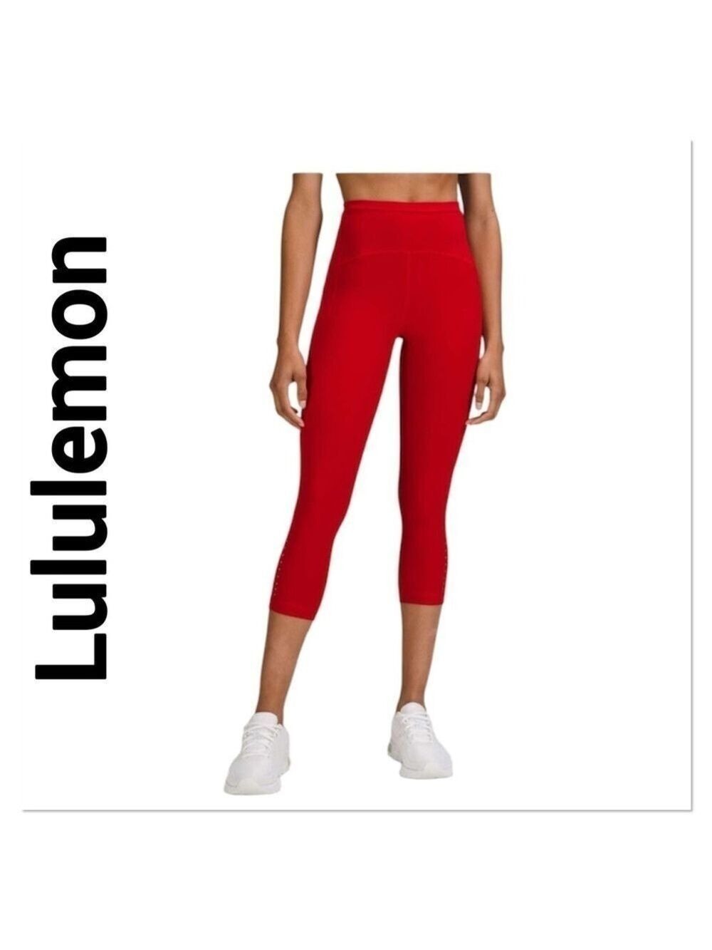 LULULEMON Dark Red Swift Speed High Rise Crop 21” size 0